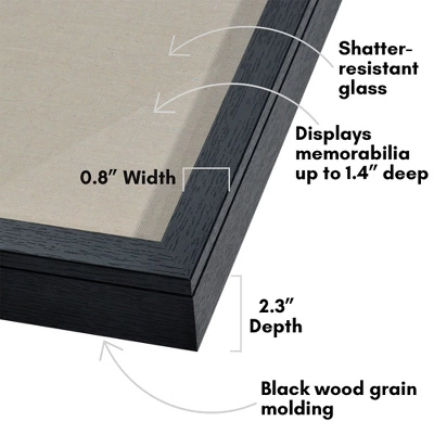 Americanflat Front Opening 11x14 Shadow Box Frame With Shatter-Resistant Glass, Silhouette Collection, Shadow Box Display Case For Tabletop, Black 4 Americanflat Front Opening 11x14 Shadow Box Frame With Shatter-Resistant Glass, Silhouette Collection, Shadow Box Display Case For Tabletop, Black - Image 2