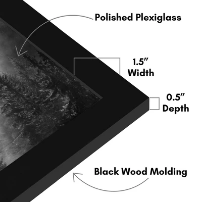 Americanflat 25x25 Picture Frame - Epic Collection - Square Picture Frame With Engineered Wood - Wide Photo Frames For Wall Display - Black 4 Americanflat 25x25 Picture Frame - Epic Collection - Square Picture Frame With Engineered Wood - Wide Photo Frames For Wall Display - Black - Image 2