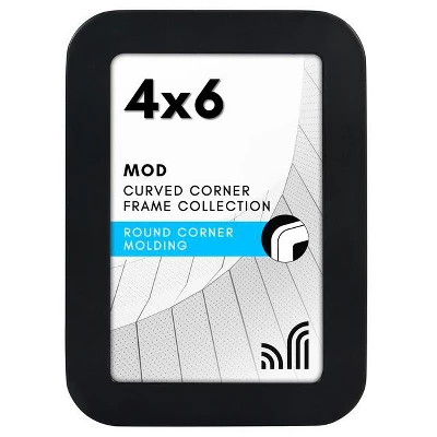 Americanflat 4x6 Picture Frame With Round Corner Molding - Mod Collection - Black Photo Frame With Shatter-Resistant Glass 3 Americanflat 4x6 Picture Frame With Round Corner Molding - Mod Collection - Black Photo Frame With Shatter-Resistant Glass