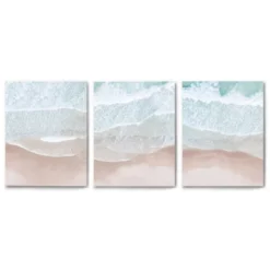 Americanflat Beach Bird's Eye By Sisi And Seb Triptych Wall Art - Set Of 3 Canvas Prints -Americanflat GUEST 068d2da7 d660 4e54 8d3d 2dd3b47e6c05