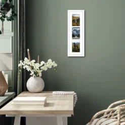 Americanflat 6x20 Collage Picture Frame With Shatter-Resistant Glass - Fits (3) 4x6 Photos Or One 6x20 Photo - Gallery Wall Frame Set - White -Americanflat GUEST 0bdee2a4 4aad 458f b3d9 d9ee0d32bf03