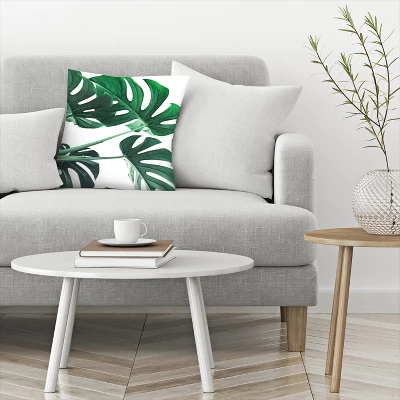 Monstera Plant By Tanya Shumkina Throw Pillow - Americanflat 4 Monstera Plant By Tanya Shumkina Throw Pillow - Americanflat - Image 2