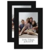 Americanflat 2x3 Picture Frame - Set Of 2 - Use As 2x3 Frame For Instant Photos - Black Mini Picture Frames With Polished Crystal-Clear Glass