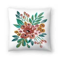 Folk Art Florals Throw Pillow By Elyse Burns - Americanflat -Americanflat GUEST 13cd4665 ac21 4aca 87ac 3f50a8ecce70