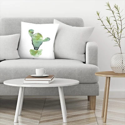Green Cactus By Tanya Shumkina Throw Pillow - Americanflat 4 Green Cactus By Tanya Shumkina Throw Pillow - Americanflat - Image 2