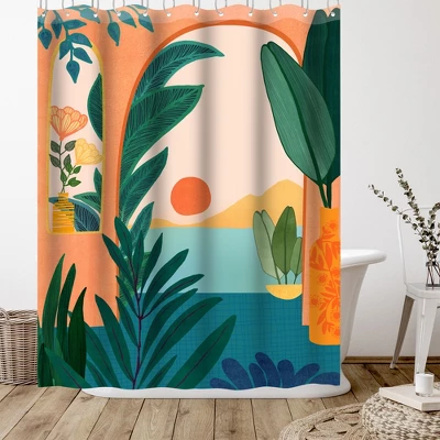 Americanflat 71" X 74" Shower Curtain, Ocean View By Modern Tropical 4 Americanflat 71" X 74" Shower Curtain, Ocean View By Modern Tropical - Image 2