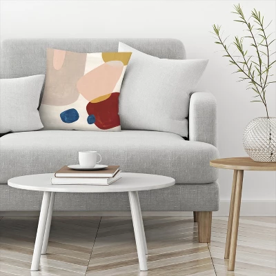 Americanflat Pink Pebbles Iii By Pi Creative Art Throw Pillow 4 Americanflat Pink Pebbles Iii By Pi Creative Art Throw Pillow - Image 2