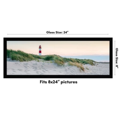 Americanflat 8x24 Picture Frame In Black - Composite Wood With Shatter Resistant Glass - Horizontal And Vertical Formats For Wall 3 Americanflat 8x24 Picture Frame In Black - Composite Wood With Shatter Resistant Glass - Horizontal And Vertical Formats For Wall
