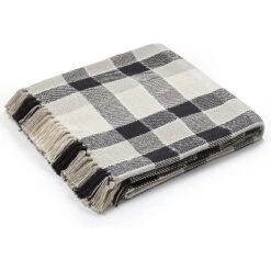 Americanflat 100% Cotton Throw Blanket - 50x60 - Neutral Lightweight Cozy Soft Throws For Bed, Sofa, Or Chair. Available In A Variety Of Colorss