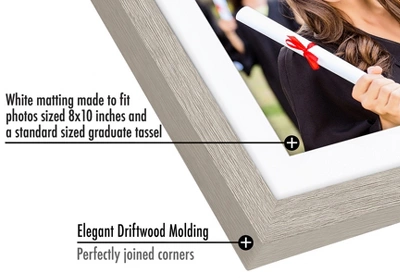 Americanflat 13x13 Graduation Frame With Tempered Shatter-resistant Glass - 2 Opening Mat Displays 8"x10" Diploma Or Certificate And Tassle - Available In A Variety Of Colors 6 Americanflat 13x13 Graduation Frame With Tempered Shatter-resistant Glass - 2 Opening Mat Displays 8"x10" Diploma Or Certificate And Tassle - Available In A Variety Of Colors - Image 4