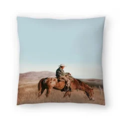 Old Cowboy By Tanya Shumkina Throw Pillow - Americanflat -Americanflat GUEST 23828767 9228 477f 9e84 588c4df805b6