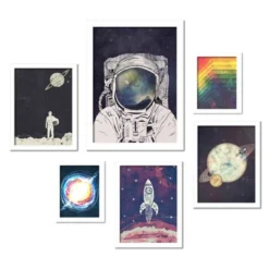 (Set Of 6) Framed Prints Gallery Wall Art Set Outer Space Astronaut By Tracie Andrews - Americanflat 12 (Set Of 6) Framed Prints Gallery Wall Art Set Outer Space Astronaut By Tracie Andrews - Americanflat -Americanflat GUEST 287cef0b 562a 471f b16d b0f85177d5fe
