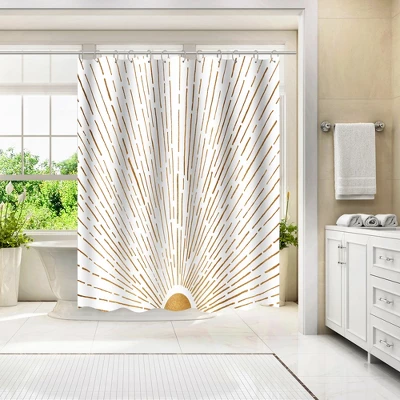 Americanflat 71" X 74" Shower Curtain, Let The Sunshine In By Modern Tropical 3 Americanflat 71" X 74" Shower Curtain, Let The Sunshine In By Modern Tropical