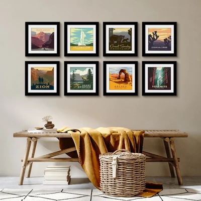 Retro National Parks - 8 Piece Gallery Art Print Set By Anderson Design Group 4 Retro National Parks - 8 Piece Gallery Art Print Set By Anderson Design Group - Image 2