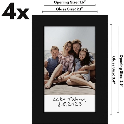 Americanflat 2x3 Picture Frame - Set Of 4 - Use As 2x3 Frame For Instant-Print Photos - Black Mini Picture Frames For Tabletop 5 Americanflat 2x3 Picture Frame - Set Of 4 - Use As 2x3 Frame For Instant-Print Photos - Black Mini Picture Frames For Tabletop - Image 3