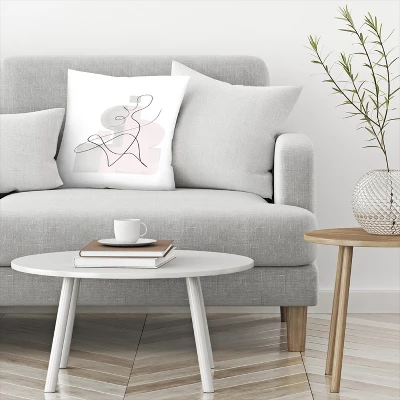 Line On Art By Tanya Shumkina Throw Pillow - Americanflat 4 Line On Art By Tanya Shumkina Throw Pillow - Americanflat - Image 2