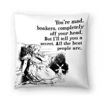 Alice In Wonderland Youre Mad Quote By Tanya Shumkina Throw Pillow - Americanflat 7 Alice In Wonderland Youre Mad Quote By Tanya Shumkina Throw Pillow - Americanflat - Image 5