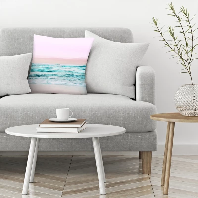 Waves On Pink By Tanya Shumkina Throw Pillow - Americanflat 4 Waves On Pink By Tanya Shumkina Throw Pillow - Americanflat - Image 2