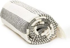 Americanflat Striped Throw Blanket For Couch In Black And White 50" X 60" - All Seasons Lightweight Cozy Soft Blankets & Throws For Bed And Sofa -Americanflat GUEST 33ce5d79 fef1 4eb1 b43f 989db436fcfa