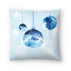 Blue Ornaments By Pi Holiday Collection - Minimalist Throw Pillow -Americanflat GUEST 3497261c 2f2c 4743 8428 2ac191030a84