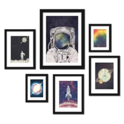 (Set Of 6) Framed Prints Gallery Wall Art Set Outer Space Astronaut By Tracie Andrews - Americanflat 13 (Set Of 6) Framed Prints Gallery Wall Art Set Outer Space Astronaut By Tracie Andrews - Americanflat -Americanflat GUEST 3558a4fd acc5 44c5 81ab 848fc4608ca3