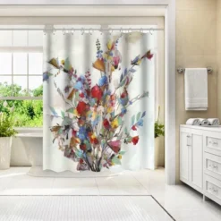 Americanflat 71" X 74" Shower Curtain Style 4 By PI Creative Art - Available In Variety Of Styles