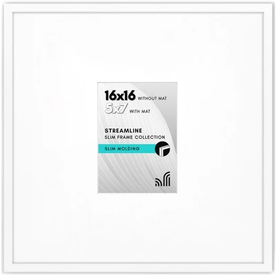 Americanflat 16x16 Picture Frame With Polished Plexiglass - Use As 5x7 Frame With Mat Or Display 16x16 Photo Without Mat - - Thin Border Square Frames 3 Americanflat 16x16 Picture Frame With Polished Plexiglass - Use As 5x7 Frame With Mat Or Display 16x16 Photo Without Mat - - Thin Border Square Frames