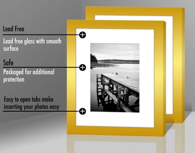 Picture Frame - Made Of MDF / Lead Free Polished Glass Horizontal And Vertical Formats For Wall And Tabletop - 8" X 10" Or 11" X 14" - Americanflat 5 Picture Frame - Made Of MDF / Lead Free Polished Glass Horizontal And Vertical Formats For Wall And Tabletop - 8" X 10" Or 11" X 14" - Americanflat - Image 3