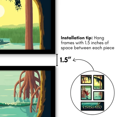 Americanflat Everglades National Park Spoonbill 5 Piece Grid Wall Art Room Decor Set - Botanical Animal Modern Home Decor Wall Prints 5 Americanflat Everglades National Park Spoonbill 5 Piece Grid Wall Art Room Decor Set - Botanical Animal Modern Home Decor Wall Prints - Image 3