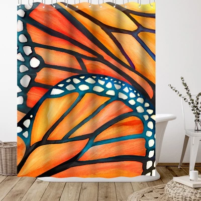 Americanflat 71" X 74" Shower Curtain, Monarch By Modern Tropical 4 Americanflat 71" X 74" Shower Curtain, Monarch By Modern Tropical - Image 2