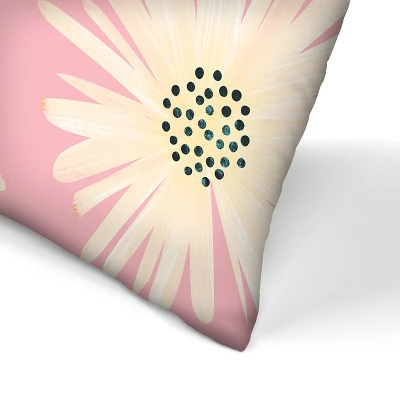Playful Pink Floral By Modern Tropical Throw Pillow - Americanflat 3 Playful Pink Floral By Modern Tropical Throw Pillow - Americanflat