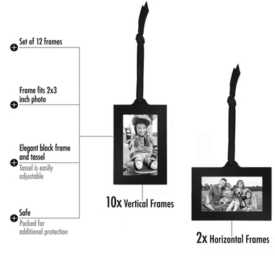 Americanflat Bronze Family Tree With Plexiglass - Hanging Picture Frames 2x3 In Black And Adjustable Ribbon Tassels 5 Americanflat Bronze Family Tree With Plexiglass - Hanging Picture Frames 2x3 In Black And Adjustable Ribbon Tassels - Image 3