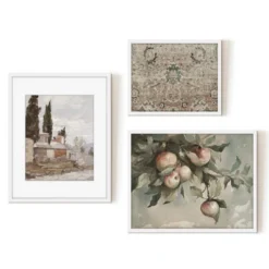 Americanflat 3 Piece Vintage Gallery Wall Art Set - Apple Tree Watercolor, Southern Austria, Afghan Rug By Maple + Oak -Americanflat GUEST 62432ac0 c3c0 470b 9acc 5d487d478349