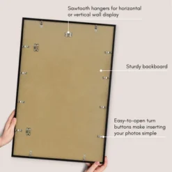 Americanflat 12x30 Collage Picture Frame With Polished Plexiglass - Fits One 8x10 Photo And Eight 4x6 Photos - Signature Collection - White -Americanflat GUEST 646c3d2d 6550 4faa 97d0 72d9c9eec857