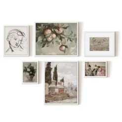 Americanflat 6 Piece Vintage Gallery Wall Art Set - Chickadee, Apple Tree Watercolor, Portrait Sketch, Afghan Rug By Maple + Oak 12 Americanflat 6 Piece Vintage Gallery Wall Art Set - Chickadee, Apple Tree Watercolor, Portrait Sketch, Afghan Rug By Maple + Oak -Americanflat GUEST 647deee8 9816 42a6 97ff e3d6ac898c41
