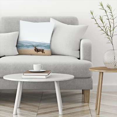 Colorado Meadow With A Deer By Tanya Shumkina Throw Pillow - Americanflat 4 Colorado Meadow With A Deer By Tanya Shumkina Throw Pillow - Americanflat - Image 2
