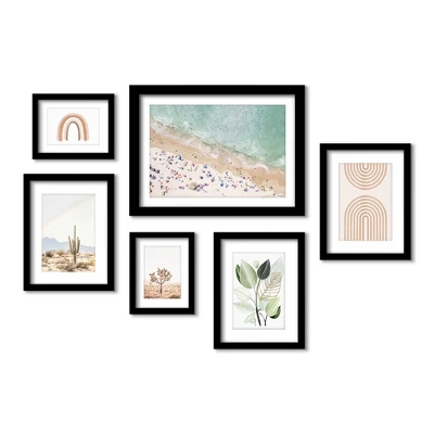(Set Of 6) Framed Prints Gallery Wall Art Set Pastel Beach By Sisi And Seb - Americanflat 8 (Set Of 6) Framed Prints Gallery Wall Art Set Pastel Beach By Sisi And Seb - Americanflat - Image 6