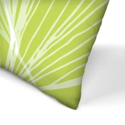 Americanflat Floral Abstract In Summer Green By Modern Tropical Throw Pillow