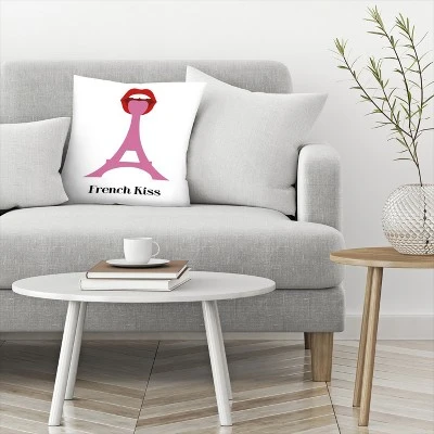 French Kiss By Atelier Posters Throw Pillow - Americanflat 4 French Kiss By Atelier Posters Throw Pillow - Americanflat - Image 2