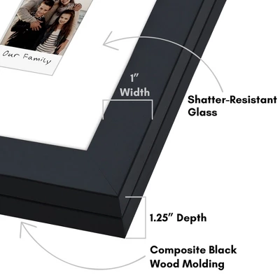 Americanflat 9x11 Picture Frame With Storage - Fits Four 2x3 Instant-Print Photos - Quick Change Storage Frame Holds Up To 100 Photos - Black 4 Americanflat 9x11 Picture Frame With Storage - Fits Four 2x3 Instant-Print Photos - Quick Change Storage Frame Holds Up To 100 Photos - Black - Image 2