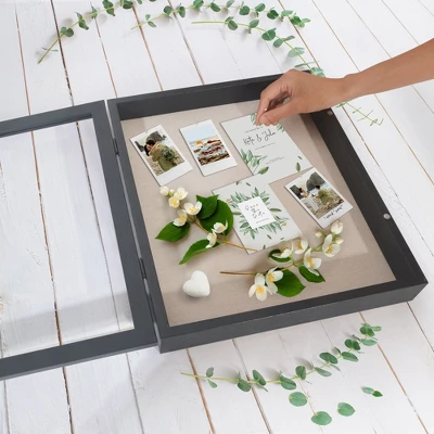 Americanflat Front Opening 11x14 Shadow Box Frame With Shatter-Resistant Glass, Silhouette Collection, Shadow Box Display Case For Tabletop, Black 6 Americanflat Front Opening 11x14 Shadow Box Frame With Shatter-Resistant Glass, Silhouette Collection, Shadow Box Display Case For Tabletop, Black - Image 4