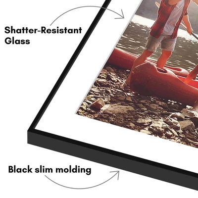 Americanflat Front Loading 5x7 Picture Frame Set With Mat For 4x6 - Perfect For Photos - 12 Pack - Black 4 Americanflat Front Loading 5x7 Picture Frame Set With Mat For 4x6 - Perfect For Photos - 12 Pack - Black - Image 2