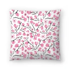 Pink Cherry Blossom By Elena Oneill Throw Pillow - Americanflat -Americanflat GUEST 76601462 050c 4c09 b503 7e151cead2dc