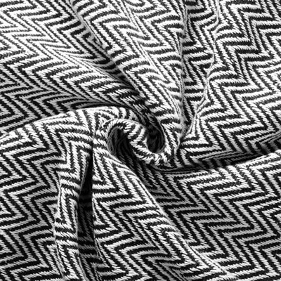 Americanflat 50x60 Throw Blanket - Soft And Breathable Cotton Throw Blanket For Couch, Bed, Chair - Black And White Herringbone Blanket 4 Americanflat 50x60 Throw Blanket - Soft And Breathable Cotton Throw Blanket For Couch, Bed, Chair - Black And White Herringbone Blanket - Image 2