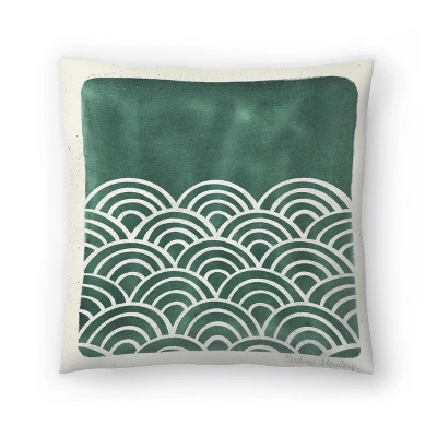 Americanflat Scallop Waves Teal Throw Pillow By Pauline Stanley 5 Americanflat Scallop Waves Teal Throw Pillow By Pauline Stanley - Image 3