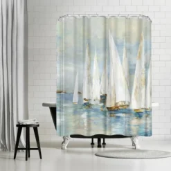 Americanflat 71" X 74" Shower Curtain Style 3 By PI Creative Art - Available In Variety Of Styles -Americanflat GUEST 7f74bb0f ba59 41d7 97f1 3a4087ddb92f