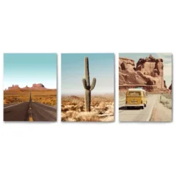 Americanflat Desert Drives Photography By Tanya Shumkina Triptych Wall Art - Set Of 3 Canvas Prints -Americanflat GUEST 82b8cb71 2600 4c69 9807 171d055c96ab