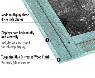 Americanflat Rustic Collage Picture Frame With Polished Glass - Horizontal And Vertical Formats For Wall And Tabletop 3 Americanflat Rustic Collage Picture Frame With Polished Glass - Horizontal And Vertical Formats For Wall And Tabletop - Image 2