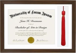 Americanflat 11x16 Graduation Frame With Tempered Shatter-resistant Glass - 2 Opening Mat Displays 8.5"x11" Diploma Or Certificate And Tassle - Available In A Variety Of Colors 23 Americanflat 11x16 Graduation Frame With Tempered Shatter-resistant Glass - 2 Opening Mat Displays 8.5"x11" Diploma Or Certificate And Tassle - Available In A Variety Of Colors -Americanflat GUEST 86197621 8a09 4d4b 8f95 e1e1ccc1e8b8