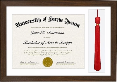 Americanflat 11x16 Graduation Frame With Tempered Shatter-resistant Glass - 2 Opening Mat Displays 8.5"x11" Diploma Or Certificate And Tassle - Available In A Variety Of Colors 13 Americanflat 11x16 Graduation Frame With Tempered Shatter-resistant Glass - 2 Opening Mat Displays 8.5"x11" Diploma Or Certificate And Tassle - Available In A Variety Of Colors - Image 11